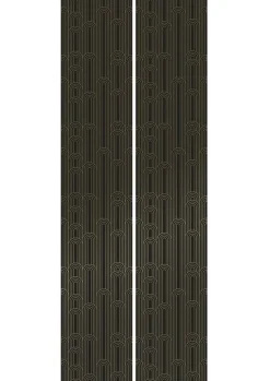 Golden lines behang 100x280cm zwart / goud MW-091