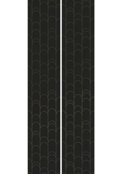 Golden lines behang 100x280cm zwart/goud MW-071