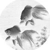 Goldfish behangcirkel CK-005 - ø190cm