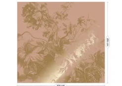 Goud Engraved bloemen behang nude MW-120 300x280cm