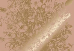Goud Engraved bloemen behang MW-137 - 200x280cm