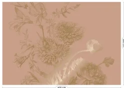 Goud Engraved bloemen behang nude MW-148 400x280cm