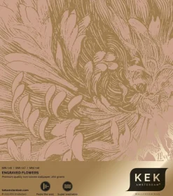 Goud Engraved bloemen behang nude MW-148 400x280cm