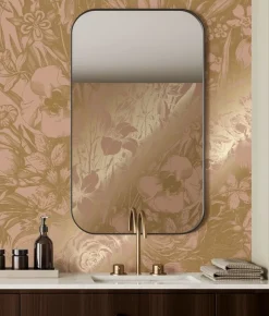 Goud Engraved bloemen behang MW-138 - 300x280cm