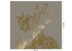 Goud Engraved bloemen behang grijs MW-129 300x280cm