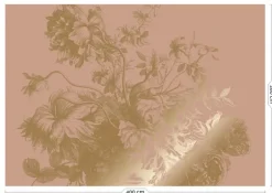 Goud Engraved bloemen behang nude MW-121 400x280cm