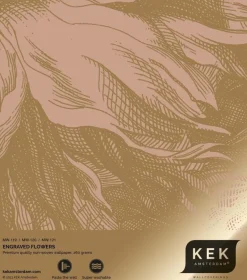 Goud Engraved bloemen behang nude MW-121 400x280cm