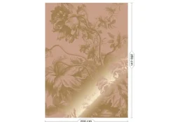 Goud Engraved bloemen behang nude MW-119 200x280cm