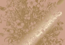 Goud Engraved bloemen behang MW-139 - 400x280cm