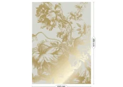 Goud Engraved bloemen behang zand MW-116 200x280cm