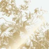 Goud Engraved bloemen behang off-white MW-115 400x280cm