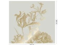 Goud Engraved bloemen behang zand MW-126 300x280cm