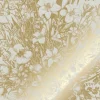 Goud Engraved bloemen behang zand MW-135 300x280cm