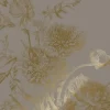 Goud Engraved bloemen behang grijs MW-151 400x280cm