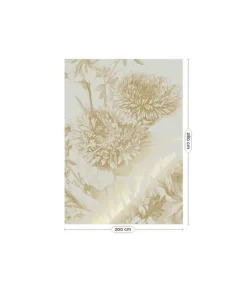 Goud Engraved bloemen behang zand MW-143 200x280cm