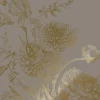 Goud Engraved bloemen behang grijs MW-150 300x280cm