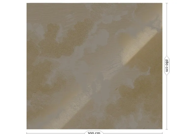 Goud Engraved clouds grijs behang MW-186 - 300x280cm