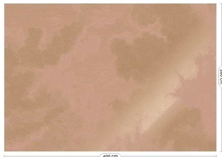 Goud Engraved clouds nude behang MW-184 - 400x280cm