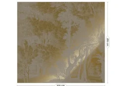 Goud Engraved landschappen behang grijs MW-162 300x280cm