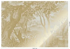 Goud Engraved landschappen behang zand MW-094 400x280cm