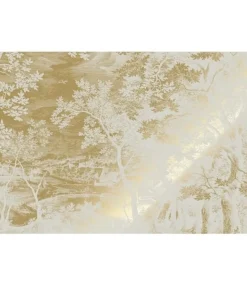 Goud Engraved landschappen behang zand MW-168 300x280cm