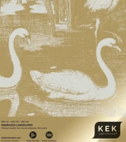 Goud Engraved landschappen behang zand MW-104 200x280cm