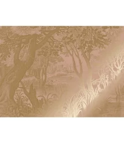 Goud Engraved landschappen behang nude MW-095 200x280cm
