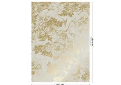 Goud Engraved landschappen behang zand MW-167 200x280cm