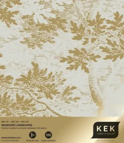 Goud Engraved landschappen behang zand MW-167 200x280cm