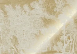 Goud Engraved landschappen behang zand MW-157 400x280cm