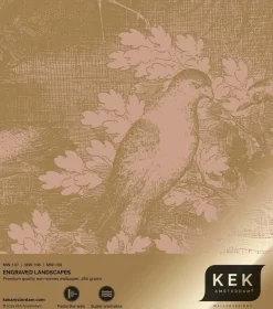 Goud Engraved landschappen behang nude MW-107 200x280cm