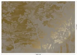 Goud Engraved landschappen behang grijs MW-175 400x280cm