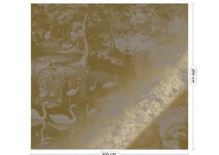 Goud Engraved landschappen behang grijs MW-111 300x280cm