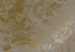 Goud Engraved landschappen behang grijs MW-174 300x280cm