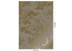Goud Engraved landschappen behang grijs MW-173 200x280cm