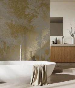 Goud Engraved landschappen behang grijs MW-163 400x280cm