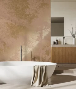 Goud Engraved landschappen behang nude MW-158 200x280cm