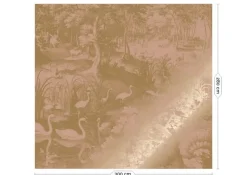 Goud Engraved landschappen behang nude MW-108 300x280cm