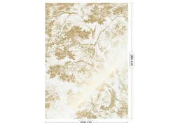 Goud Engraved landschappen behang off-white MW-164 200x280cm