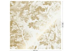 Goud Engraved landschappen behang off-white MW-165 300x280cm