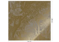 Goud Engraved landschappen behang grijs MW-099 300x280cm