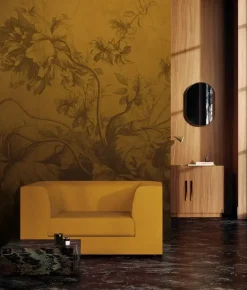 Gradient Flowers behang FU-038 - 389,6x280cm oker