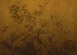 Gradient Flowers behang FU-038 - 389,6x280cm oker