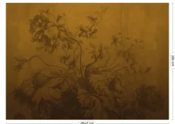 Gradient Flowers behang FU-038 - 389,6x280cm oker