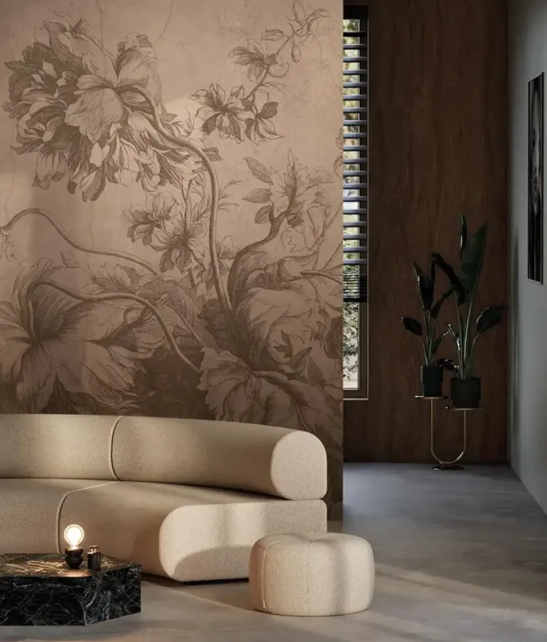 Gradient Flowers behang FU-030 - 194,8x280cm nude