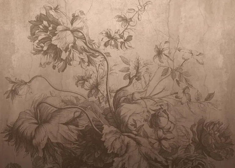 Gradient Flowers behang FU-030 - 194,8x280cm nude