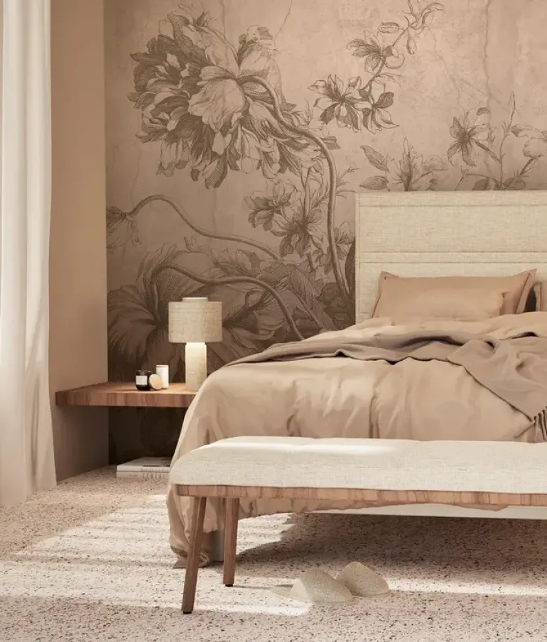 Gradient Flowers behang FU-030 - 194,8x280cm nude