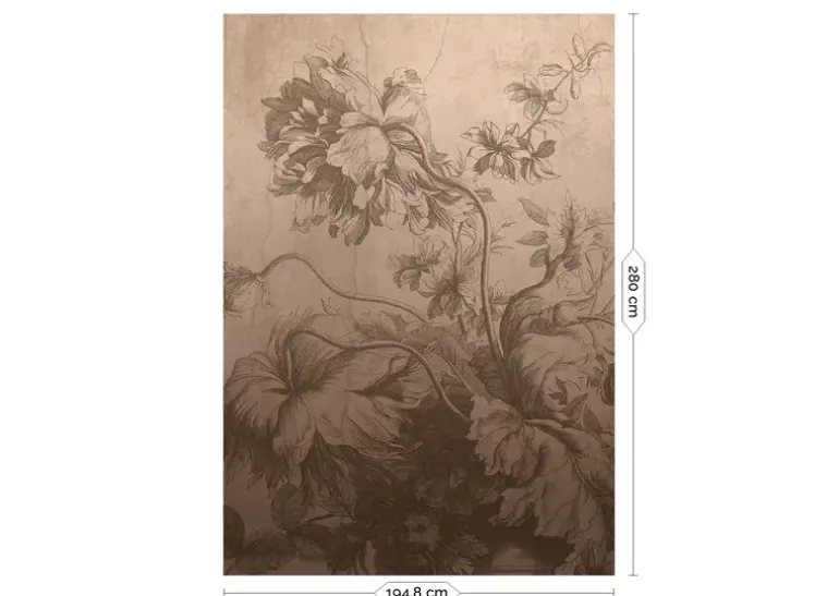 Gradient Flowers behang FU-030 - 194,8x280cm nude