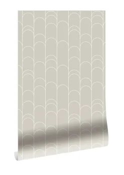 Grafische lijnen behang 100x280cm beige WP-737