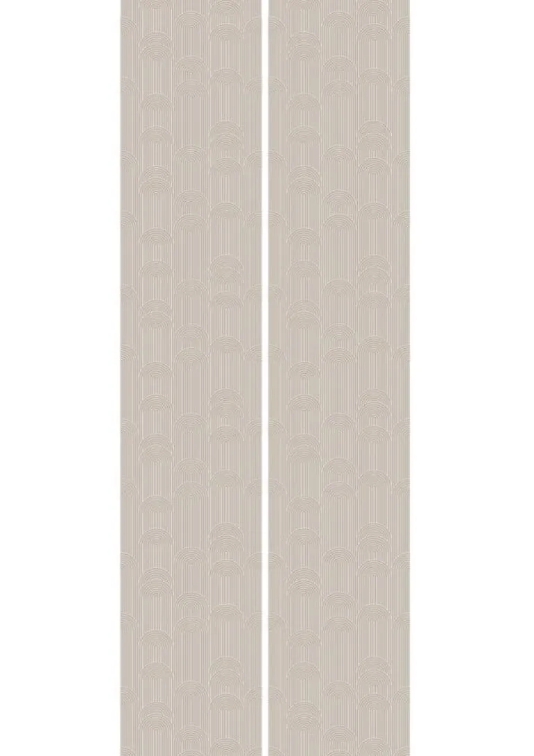 Grafische lijnen behang 100x280cm zand WP-735